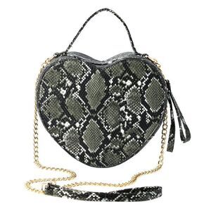 Snakeskin Patten Heart Shape Crossbody